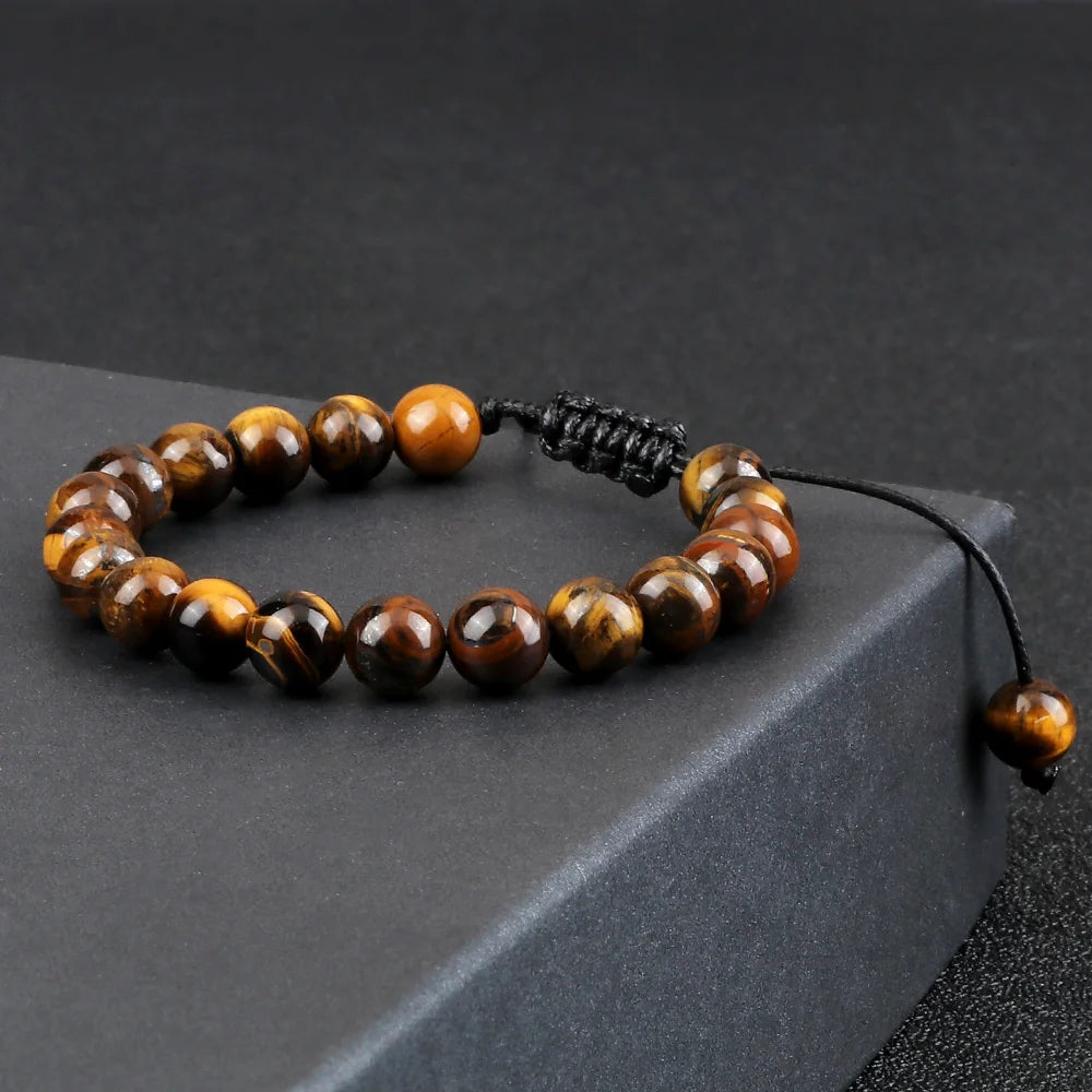 Natural Tiger Eye Stone Band