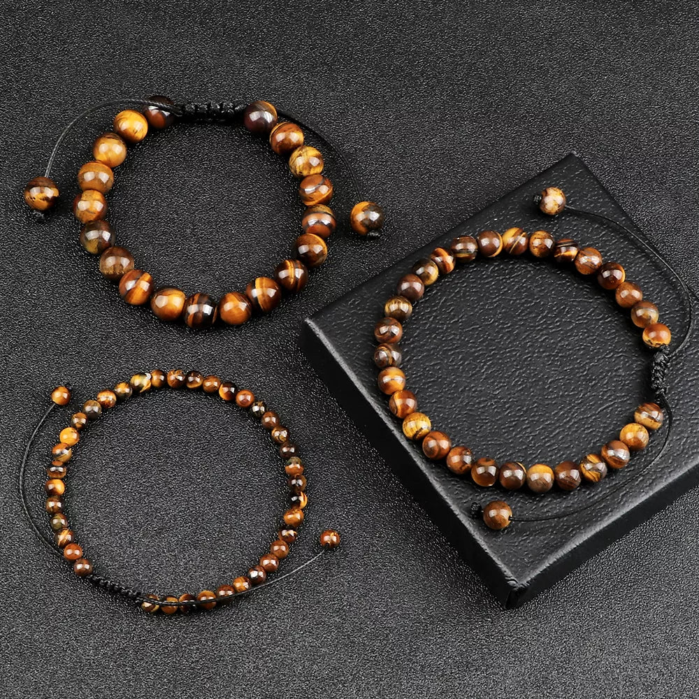 Natural Tiger Eye Stone Band