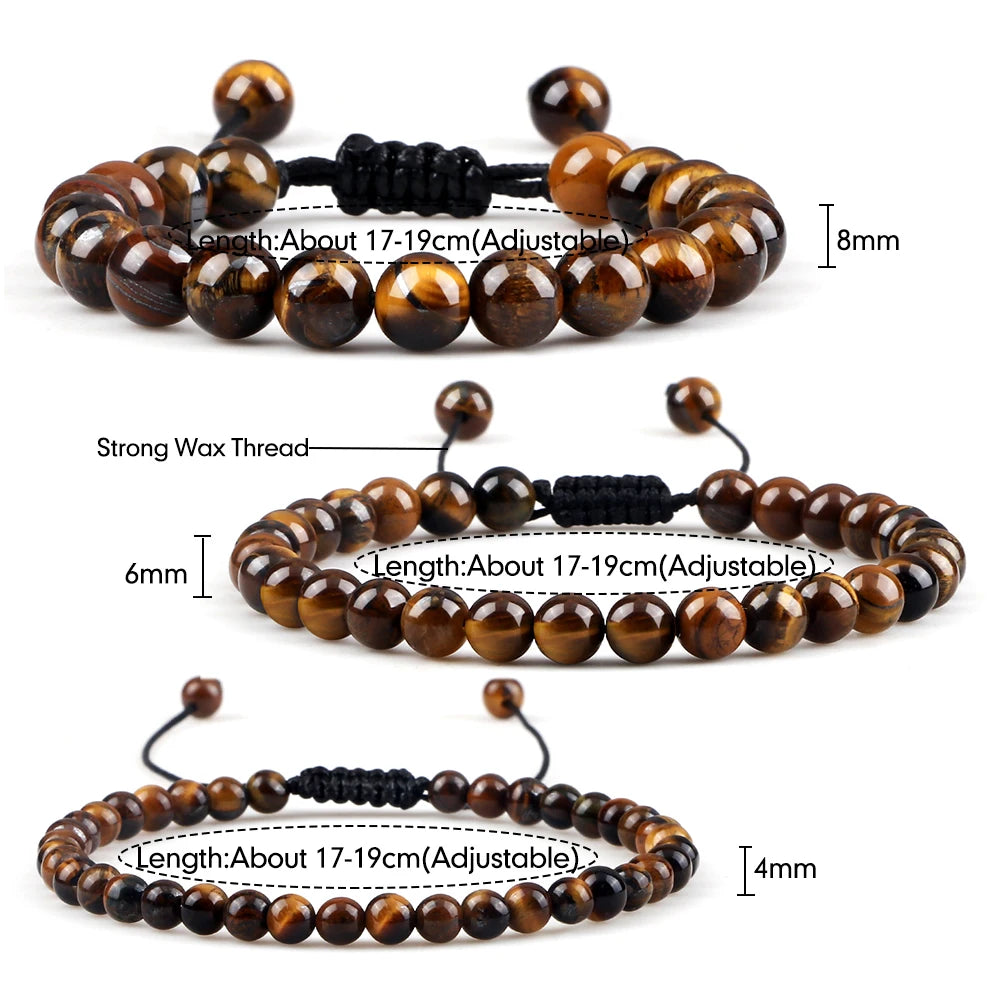 Natural Tiger Eye Stone Band