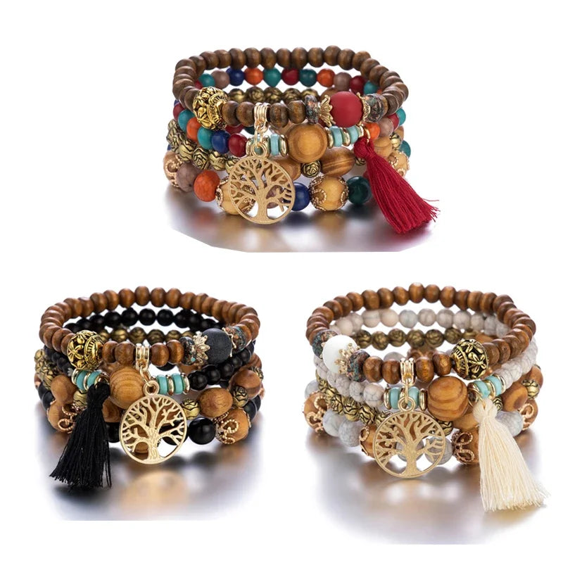 Bohemian Tree of Life Beaded Band