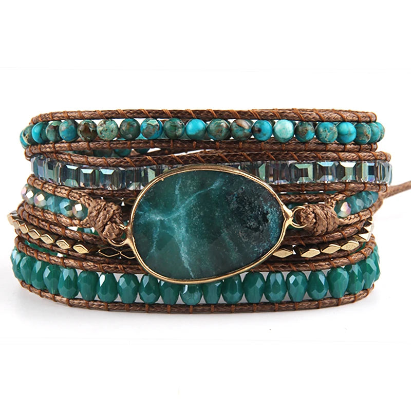 Bohemian Natural Stone Wrap Band