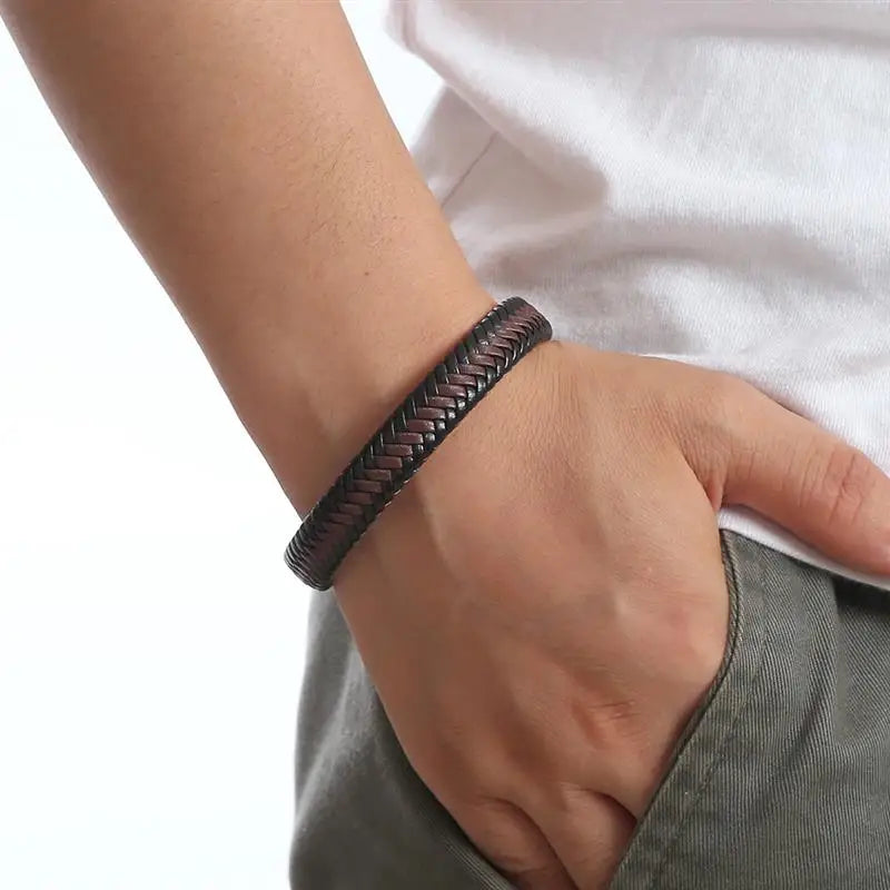 Braided Leather Band