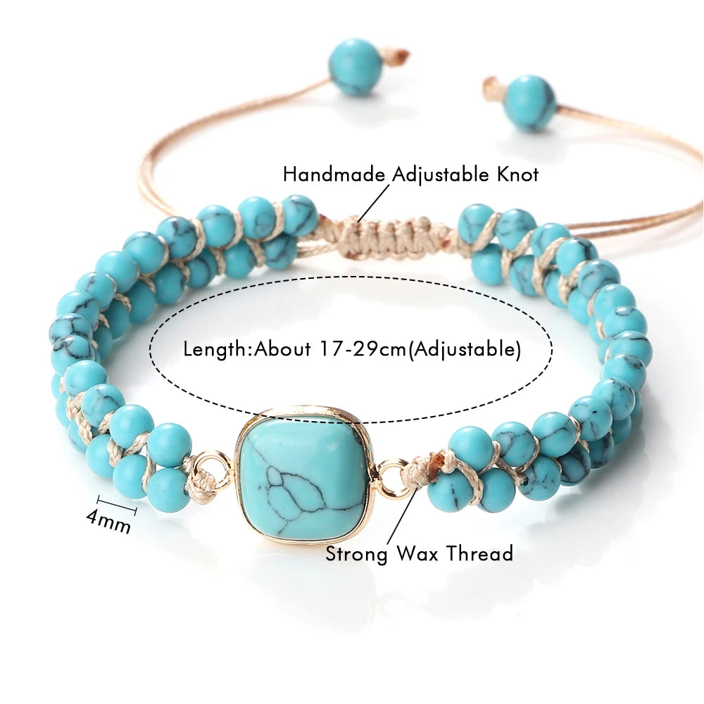 Bohemian Blue Turquoises Stone Band